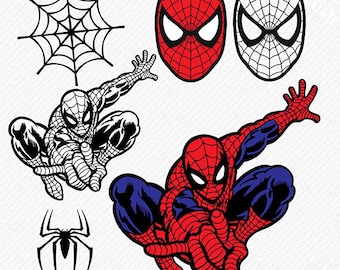 Spiderman SVG, Spiderman silhouette, spiderman svg files, Spiderman Vector, Spiderman Cut Files, Vinyl Cutters, , eps, png, dxf