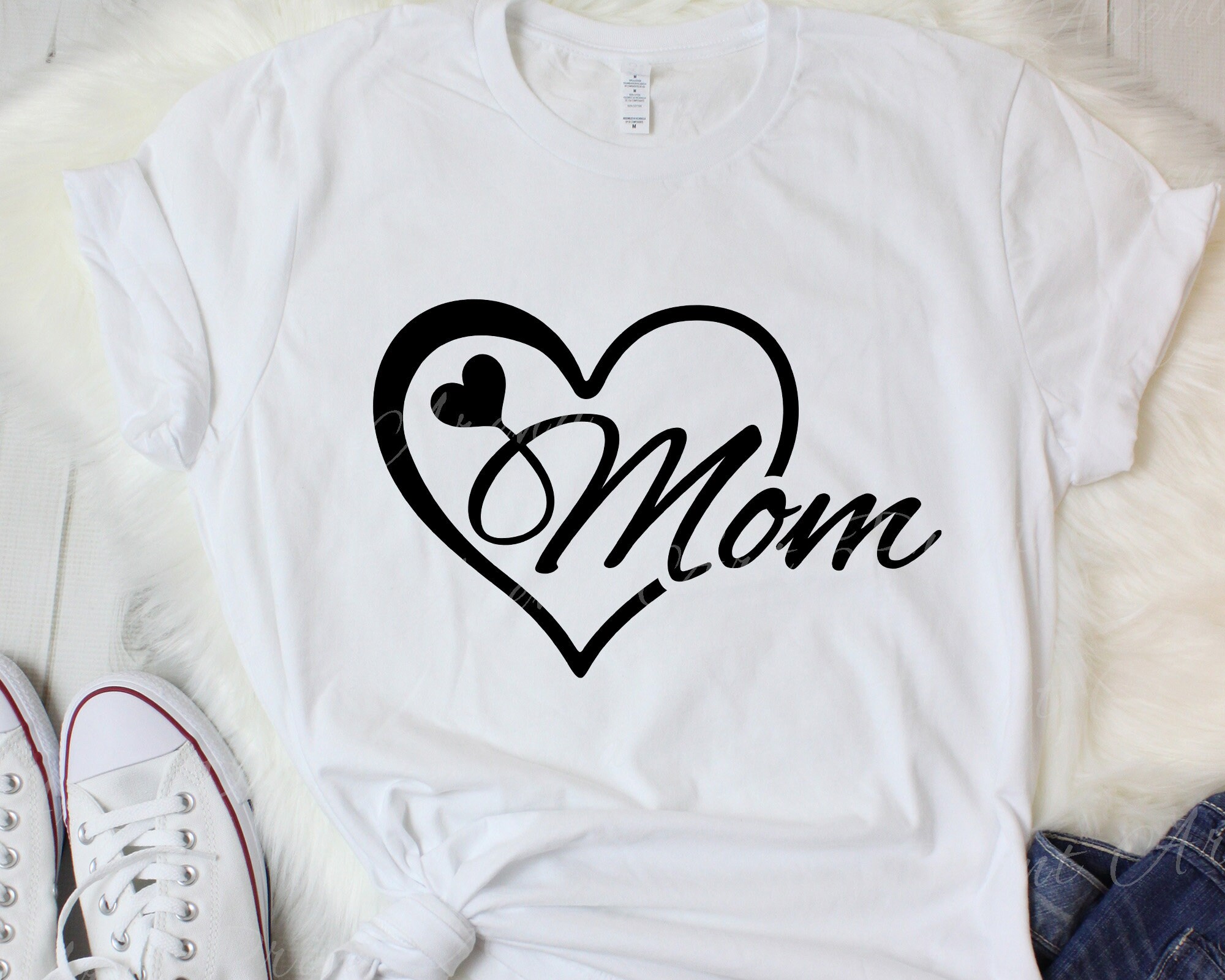 Love Mom SVG Mothers day t-shirt design Happy Mother's | Etsy