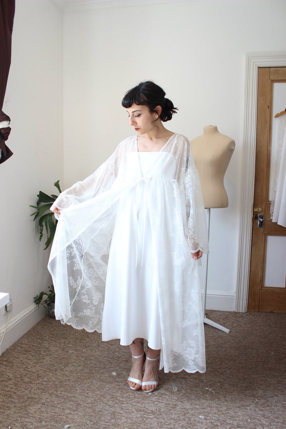 lace kimono wedding dress