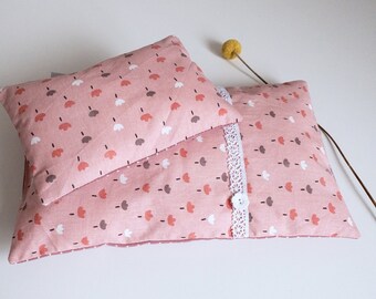 Doll bed linen * 2 pieces * doll pillow * doll bed * for Waldorf dolls * doll bed linen to turn for doll bed or doll's pram
