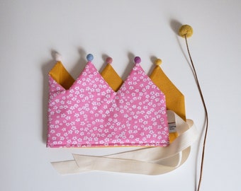 Birthday crown * Fabric crown * Floral crown * Children's crown "Bluebell"