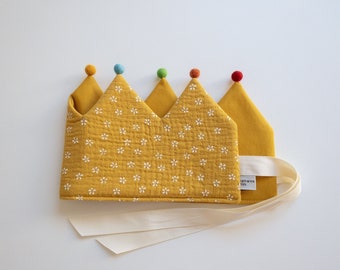 Birthday crown * Muslin crown * Fabric crown * Children's crown "Blossom Dance"