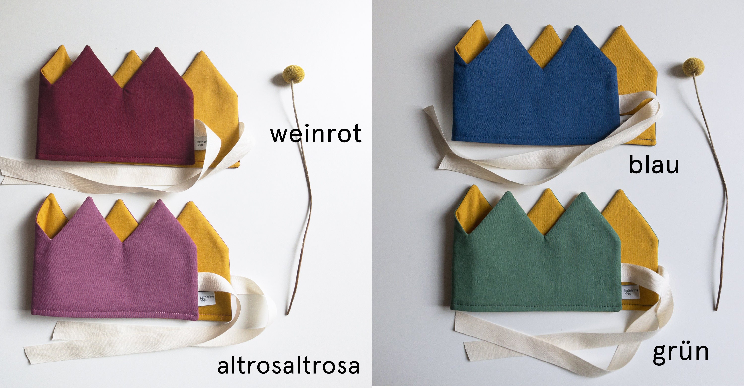 Stoffkrone Geburtstagskrone Kinderkrone | Etsy