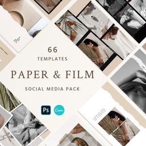 Paper and Film Social. Instagram Post Templates, Instagram Background, Instagram Templates, Canva Insta Posts, Instagram Template for Canva