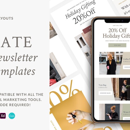 20 Email Newsletter Templates for Canva Email Marketing Etsy Ireland