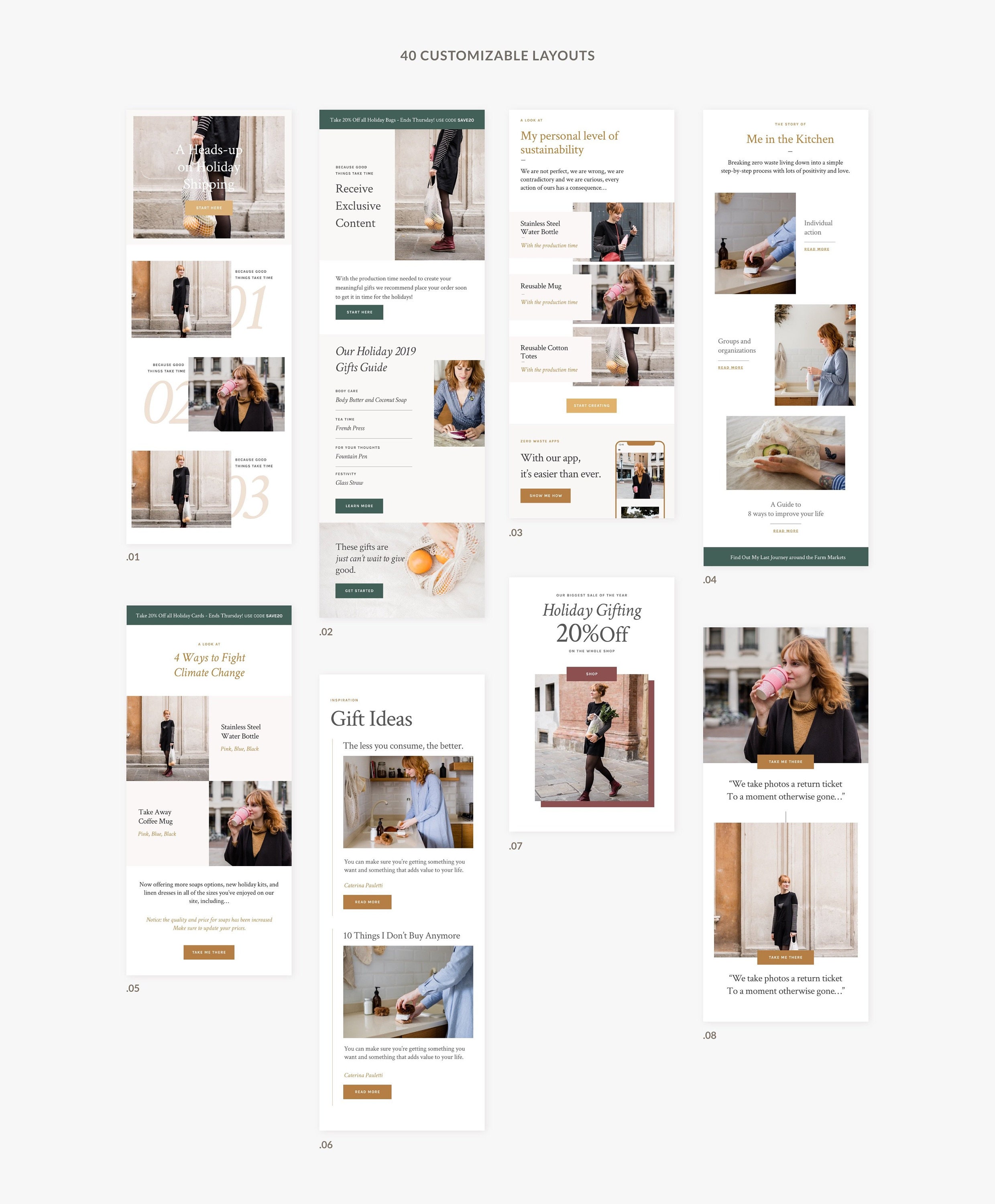 Kate Newsletter Templates Mailchimp Template Convertkit. Etsy