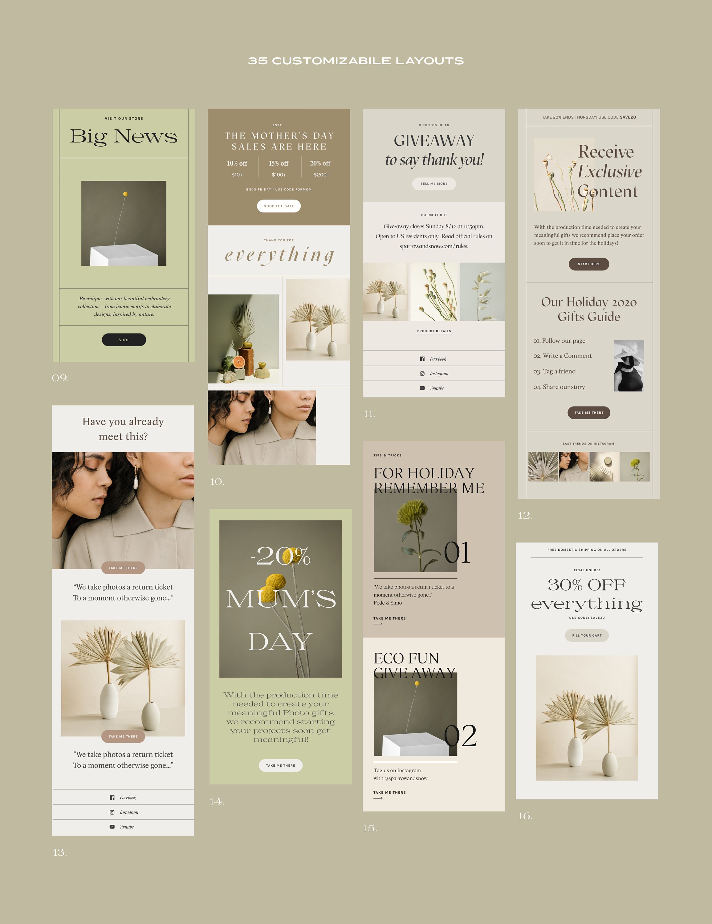 Sage Newsletter Templates Mailchimp Template Convertkit. Etsy