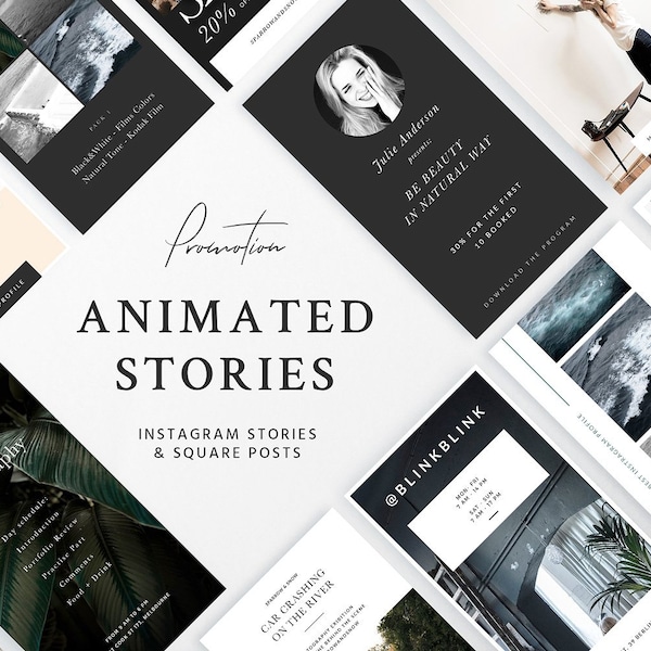 ANIMATED Instagram Stories Templates, médias sociaux, modèle instagram, modèle instagram canva, influenceur Instagram