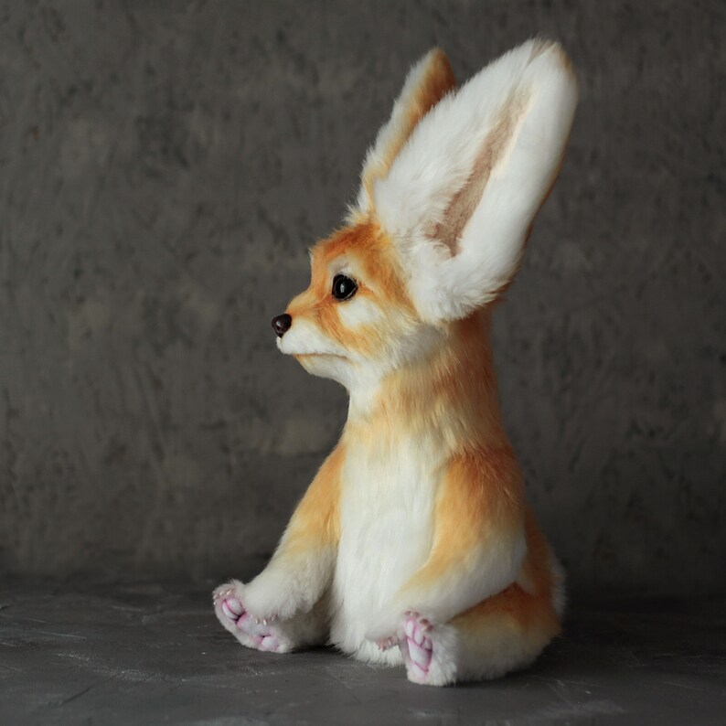 Stuffed Fox Fennec Plush Art Doll Soft Sculpture Animal by | Etsy