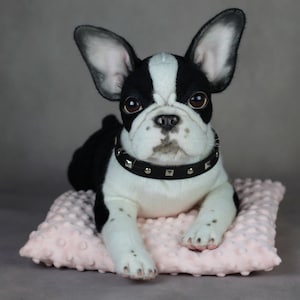 Realistic toy Dog art doll ,  plush soft sculpture,  lifelike terrier puppy, life size plush pet replica