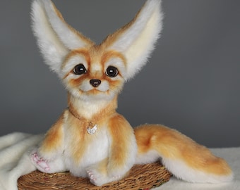 作家様 キツネ 白狐 フェネック アートドール ぬいぐるみ アートドール