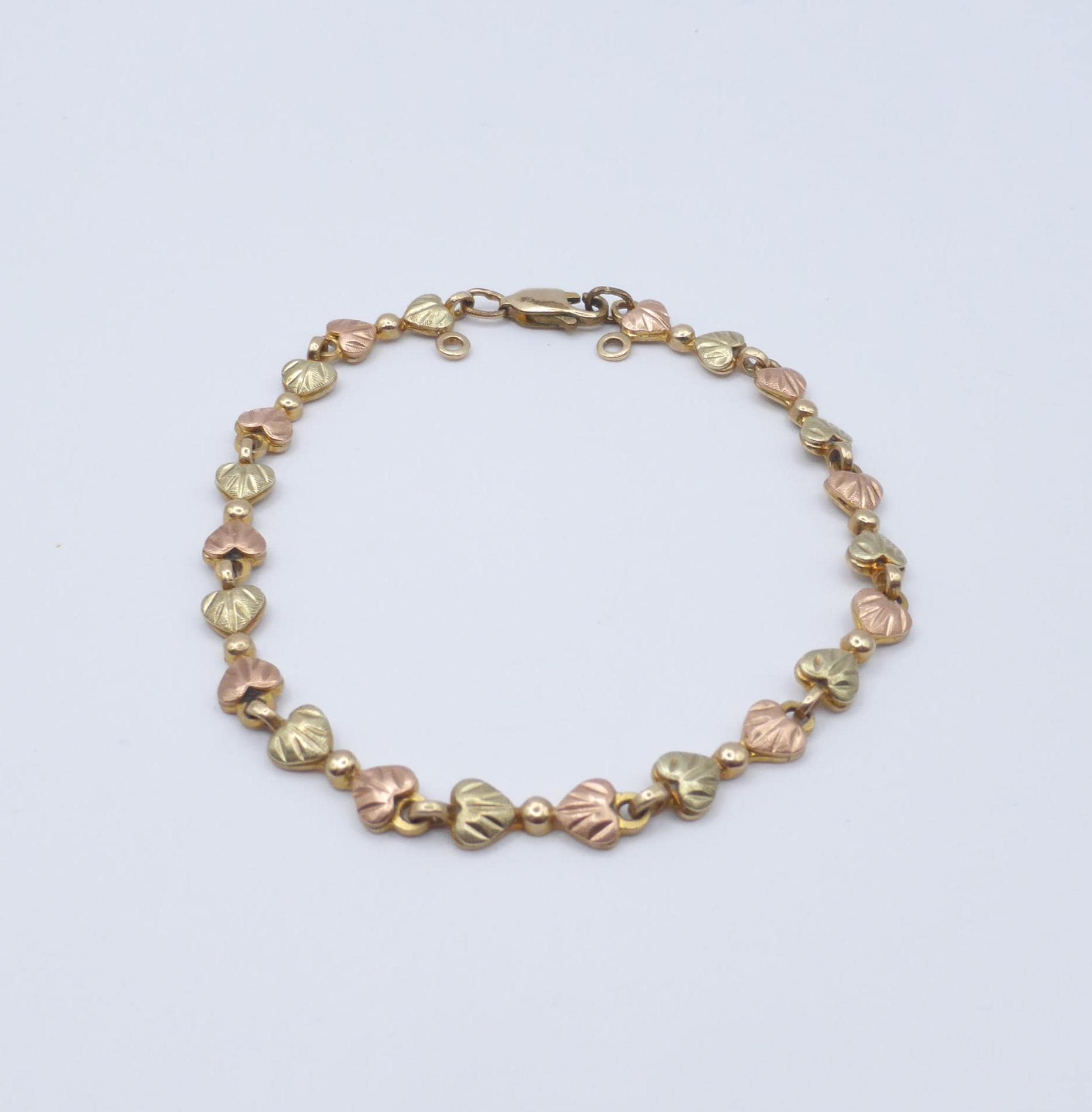 Vintage Black Hills 10K Solid Gold Bracelet | Leaf Motif - Etsy