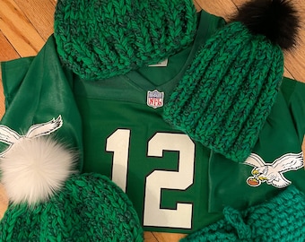 Team Green Pom Hats