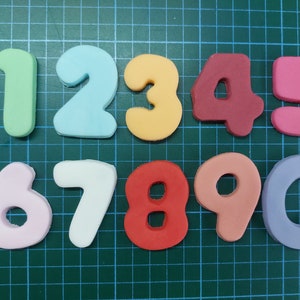 Edible fondant cake cupcake topper Number Age  Vegan