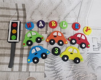 2D essbare Fondant Auto Cake Topper Vegan