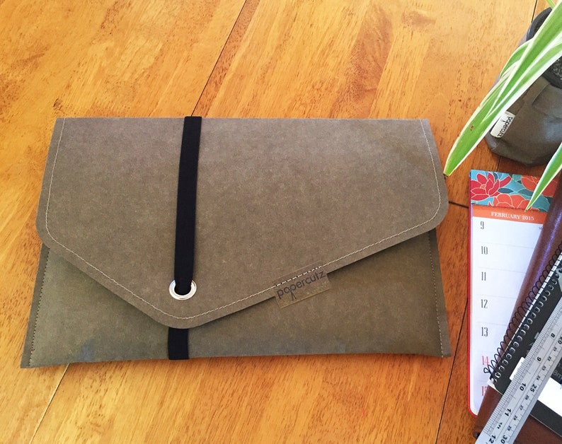 Laptop Sleeve Washable Paper Portfolio Sleeve Compendium Etsy