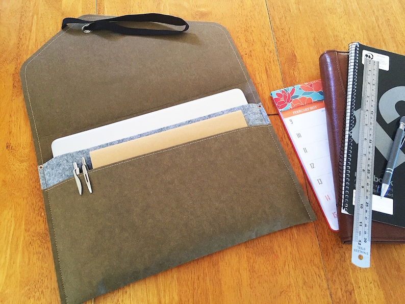 Laptop Sleeve Washable Paper Portfolio Sleeve Compendium Etsy
