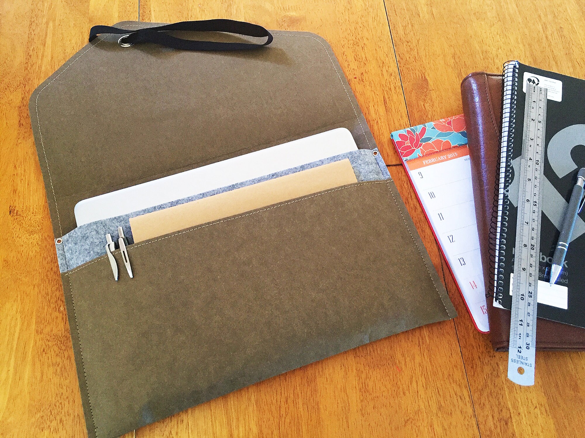 Laptop Sleeve Washable Paper Portfolio Sleeve Compendium Etsy Australia