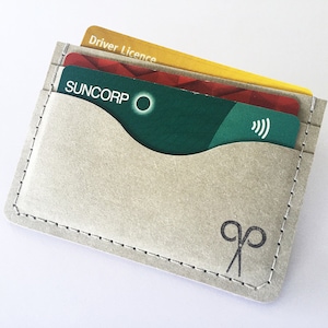 Cardholder, washable paper, ID holder, travel pass holder, slimline cardholder, card wallet, minimalist, sustainable, eco/vegan friendly