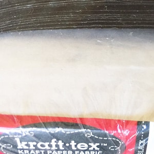 Tessuto di carta lavabile - Kraft-tex Nero - Carta lavabile - Fatto di carta, sembra pelle, si lava come tessuto - ecologico/vegano immagine 2