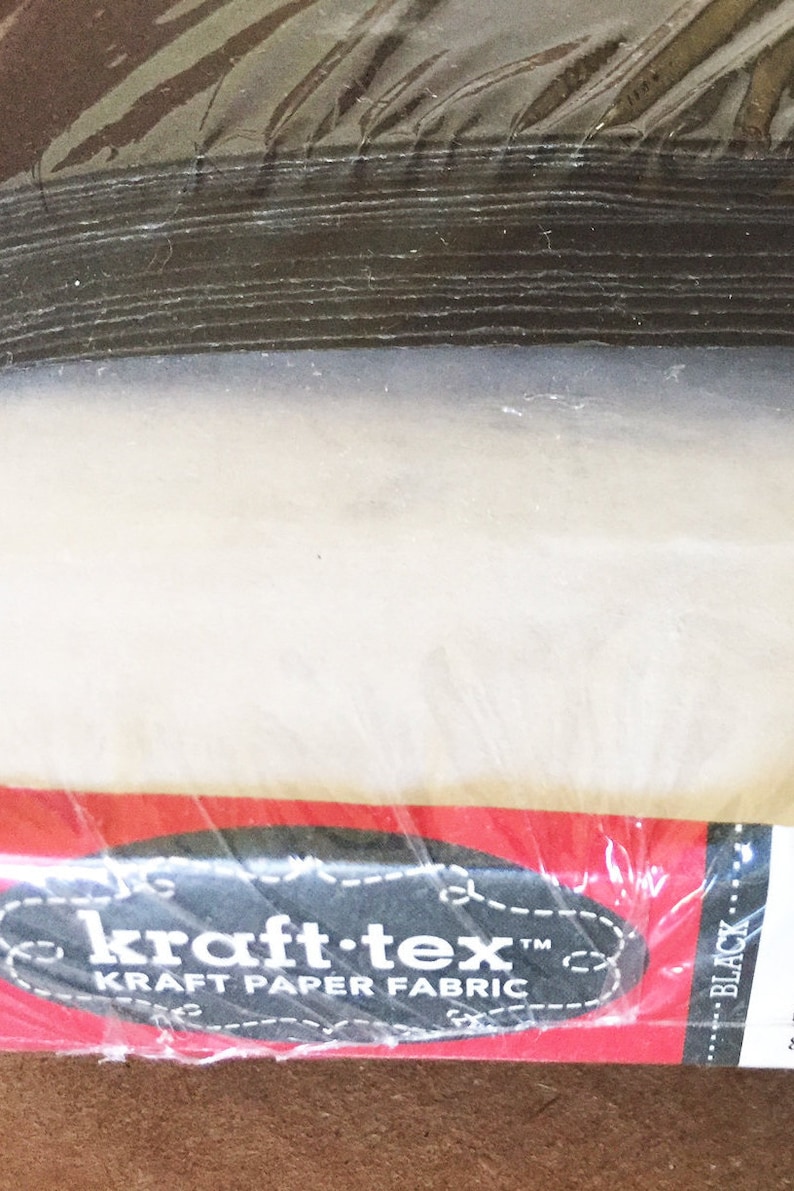 Tessuto di carta lavabile - Kraft-tex Nero - Carta lavabile - Fatto di carta, sembra pelle, si lava come tessuto - ecologico/vegano immagine 2
