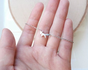 Fox Necklace Animal Silver/Gold Plated Small  Necklace, Earrings For Women, Girls Jewelry, Birthday Anniversary gift for her, Mothers day