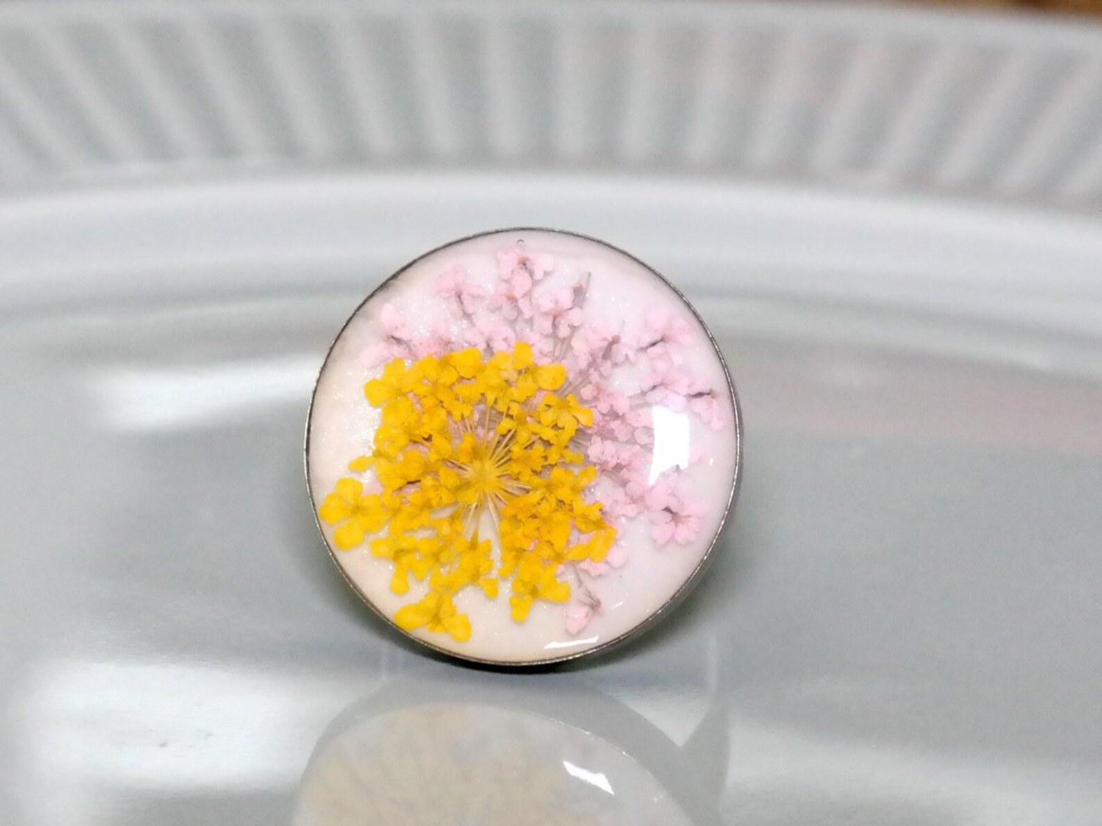 Real Flower Resin Ring Dried Flower Rings Eco Dried Flowers. Etsy