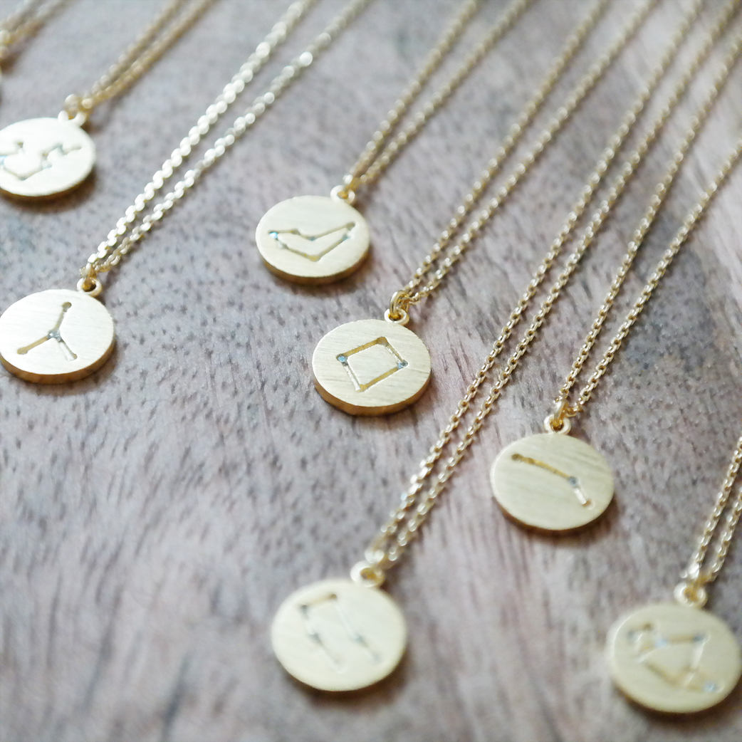 Custom 12 Zodiac Sign Horoscope & Star Sign Gold Plated - Etsy