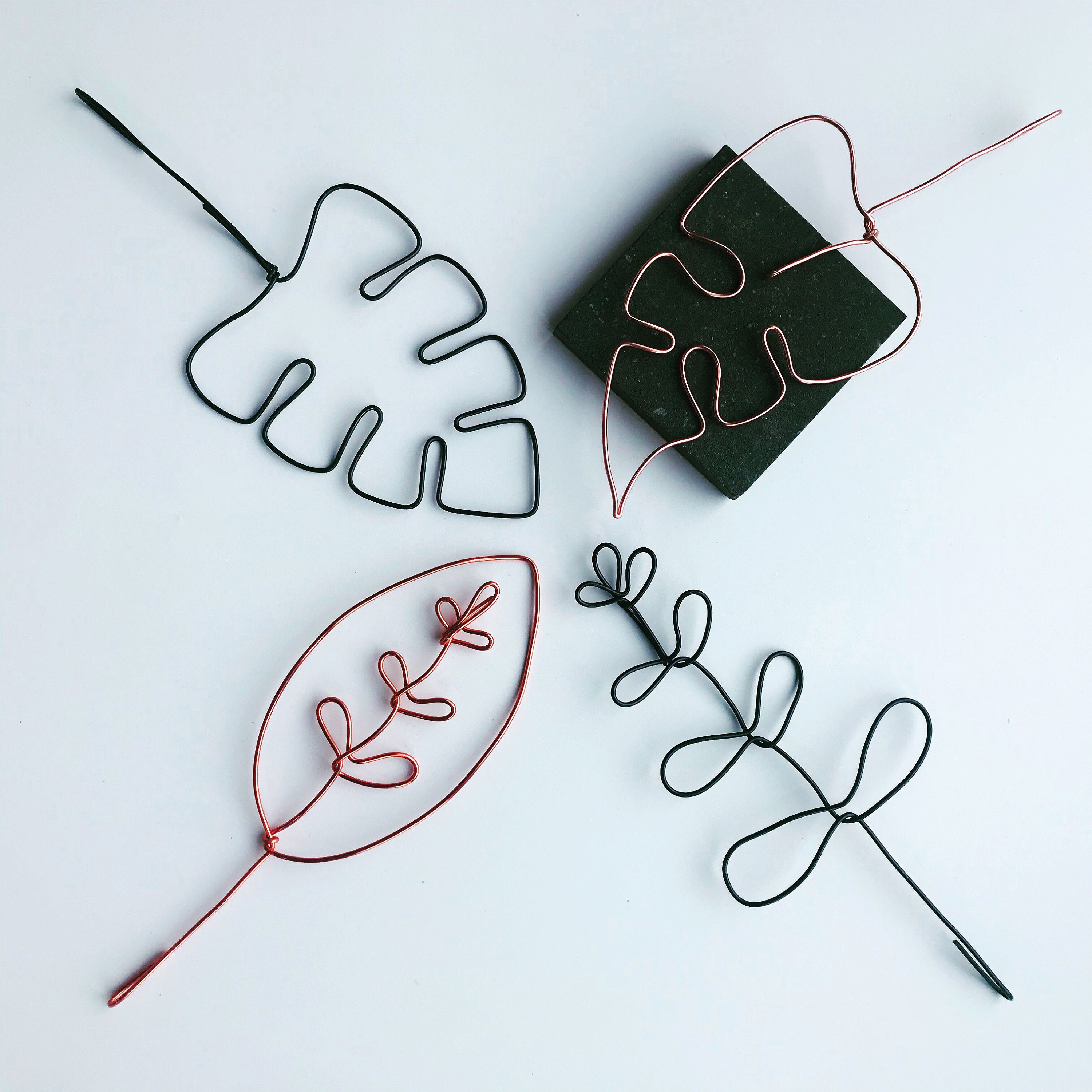 Handmade Wire Leaves Choice of Shape Wall Art Botanical Home Etsy UK