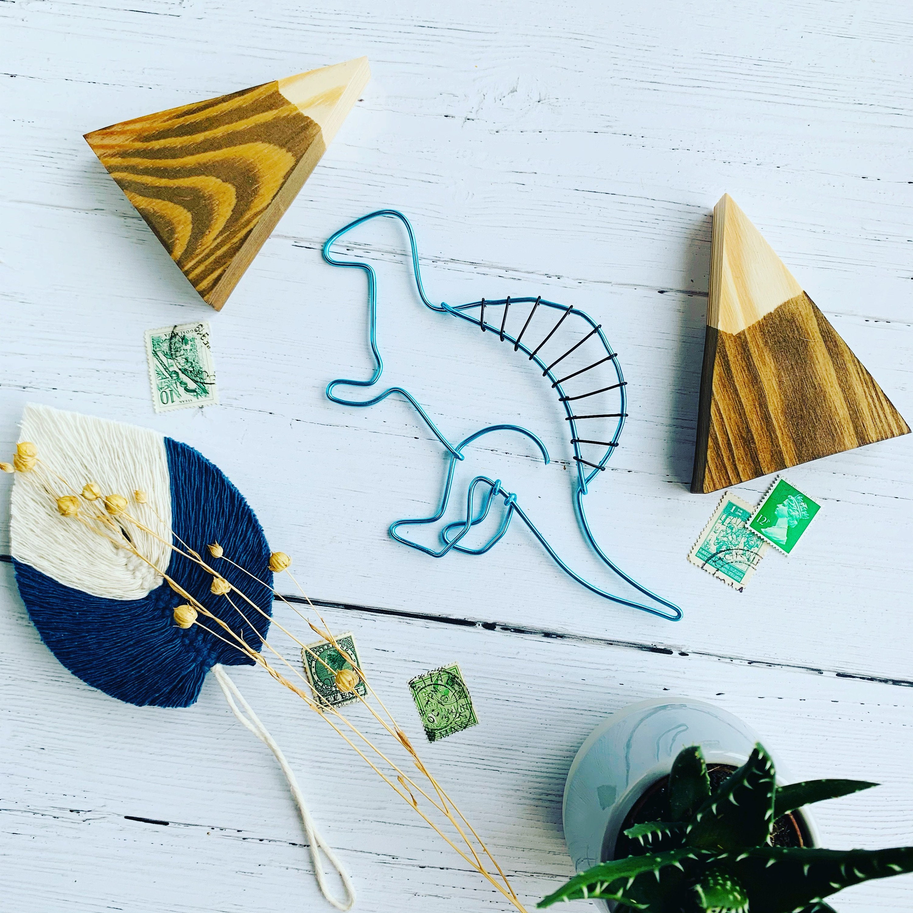 Handmade Wire Dinosaur Choice of Colour and Shape Wall Art Etsy UK