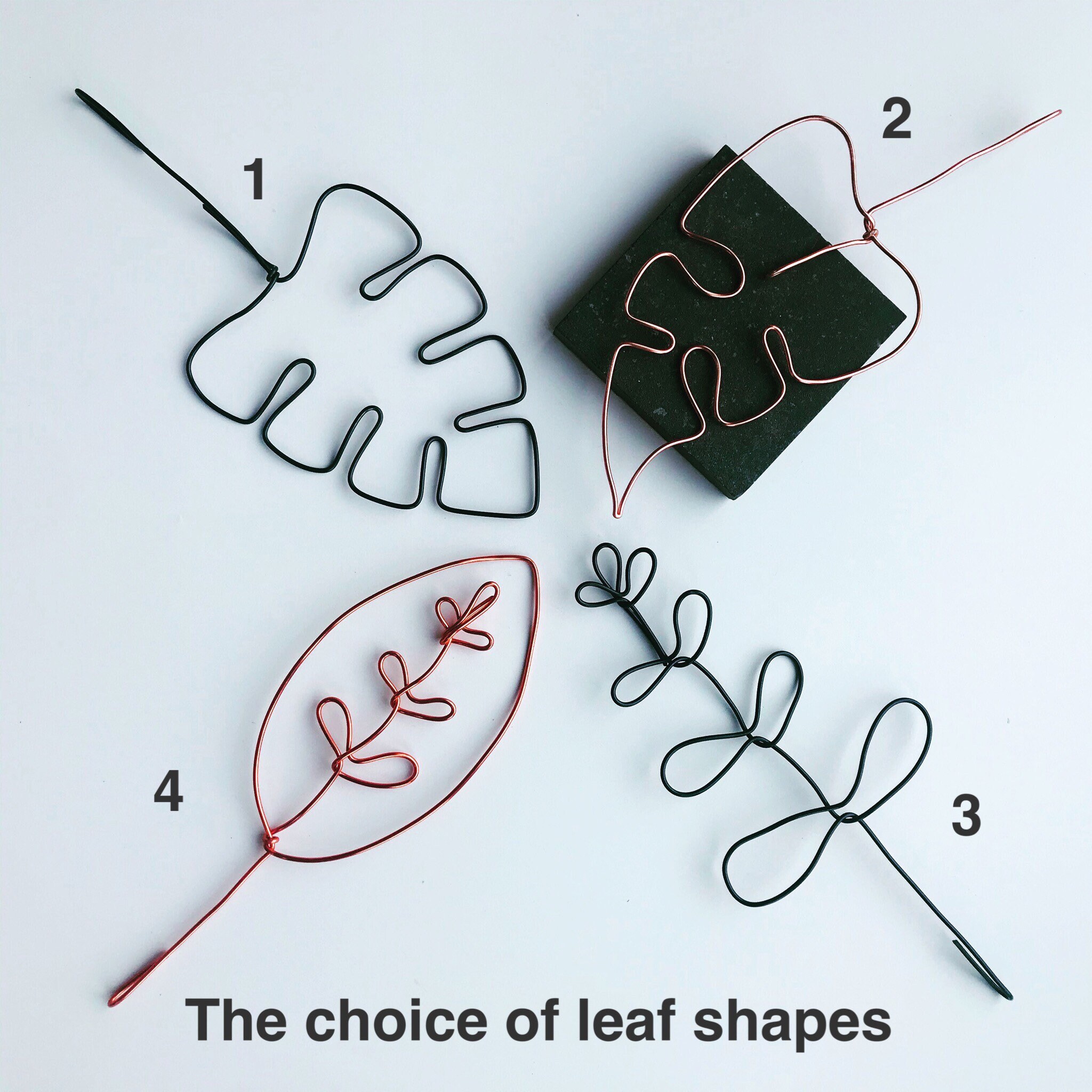 Handmade Wire Leaves Choice of Shape Wall Art Botanical Home Etsy