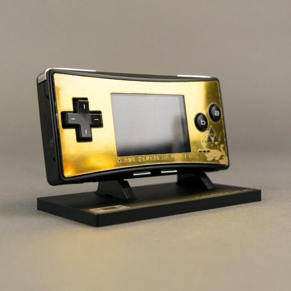 Legendary Gold Zelda Triforce Faceplate for Game Boy Micro