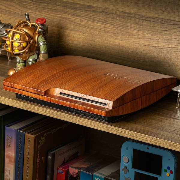 Real Wood Skin for PS3 Slim - Mahogany, Walnut, or Padauk - Sony PlayStation 3