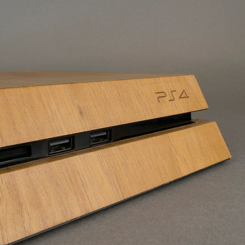 PS4 Original Console Real Wood Veneer Kit or Padauk Sony Playstation 4 Mahogany Walnut