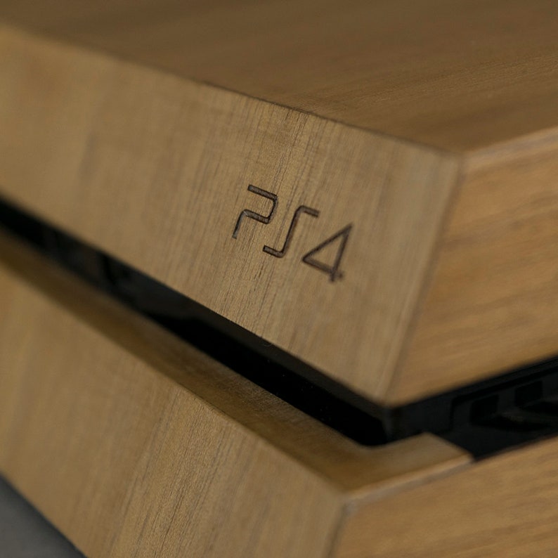 PS4 Original Console Real Wood Veneer Kit or Padauk Sony Playstation 4 Mahogany Walnut