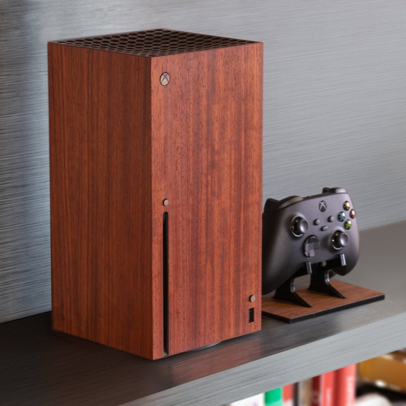 Xbox Series X Console Real Wood Veneer Kit Mahogany Walnut Etsy