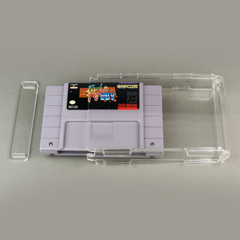 Nintendo SNES Game Cartridge Protective Display Case Super Etsy