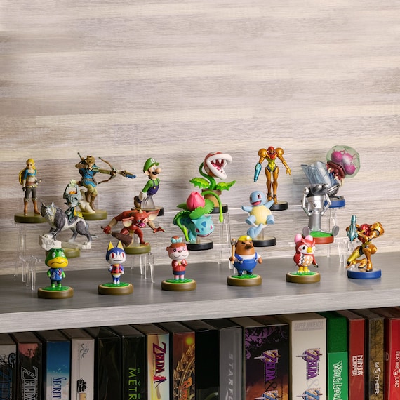 Amiibo Figure 2-tier Display Stand Holder Game Room Decor