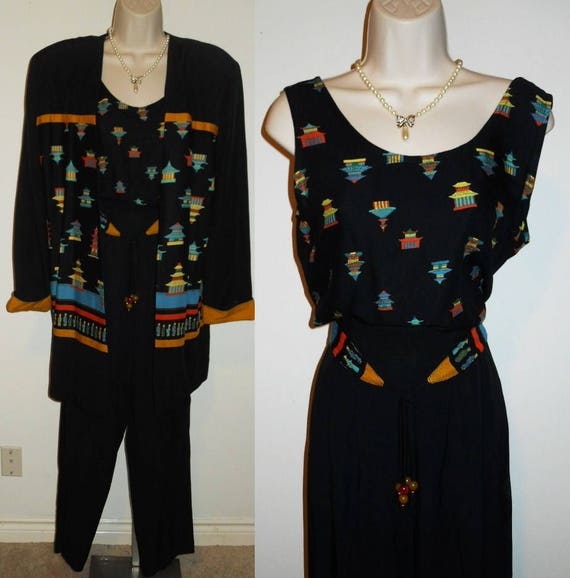 Vintage Farouche Lori Weidner 3 Piece Pant Suit ~… - image 1