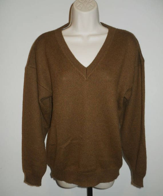 Vintage Oscar Hackman Alpaca Sweater 1980's Brown Alpaca Sweater