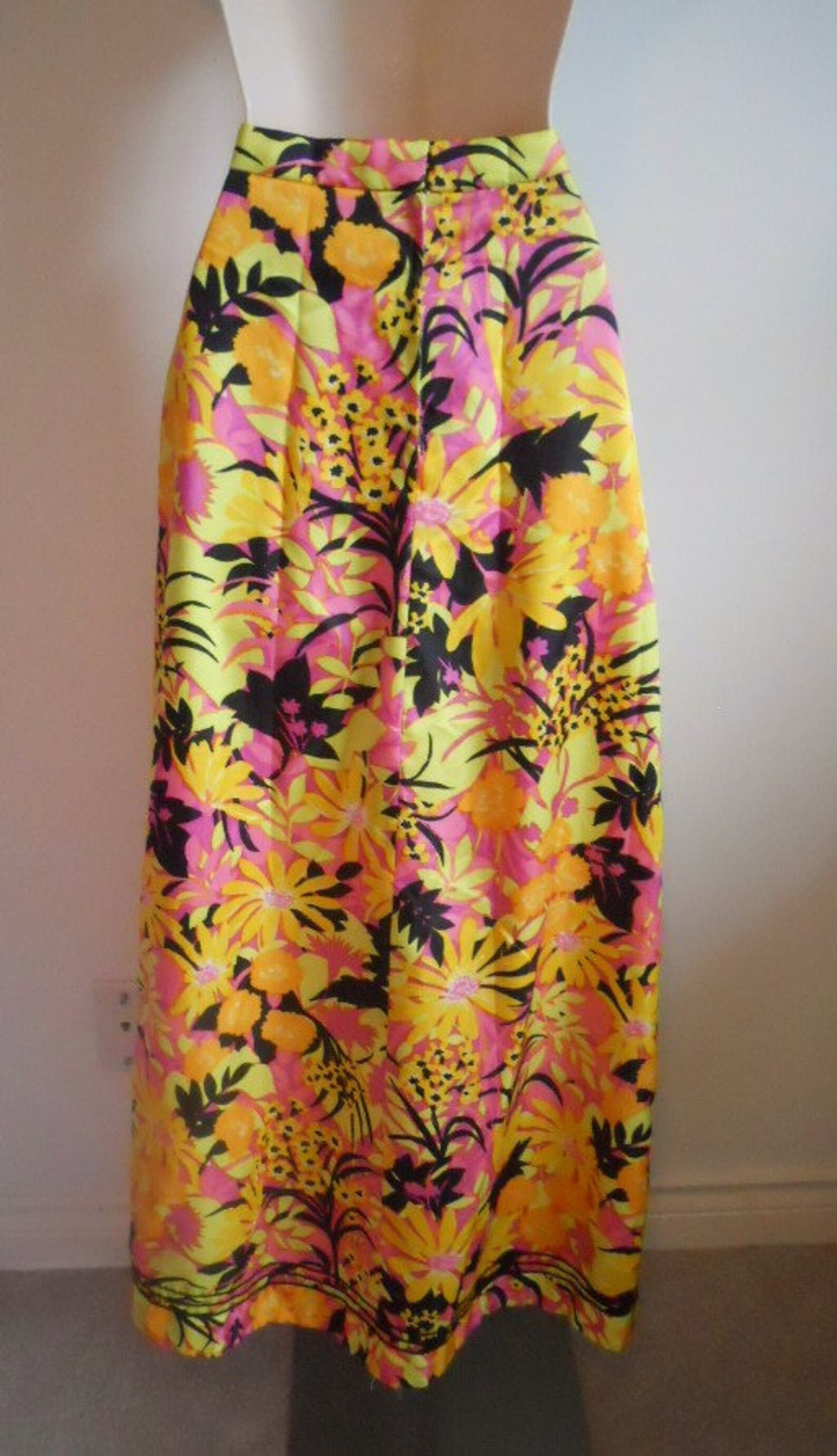 Vintage Tropical Long Floral Skirt 1980's Long Skirt - Etsy