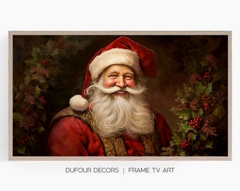 Jolly Santa Claus, Merry Christmas, Samsung Frame TV Art, Old Saint Nick, Instant Download, Frame TV Art, Samsung Art TV, Digital Download