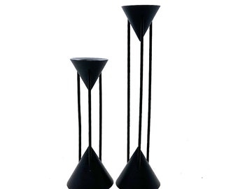 Pair of Post Modern Candle Holders