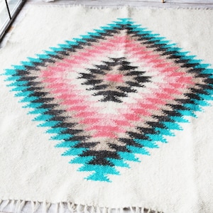 Wool rug/Scandinavian rug/Swedish rug/Nursery rug/Hooked rugs/Nursery decor/Home decor/Hand hooked rug/Carpet/Rug/Area rug/Mom gift