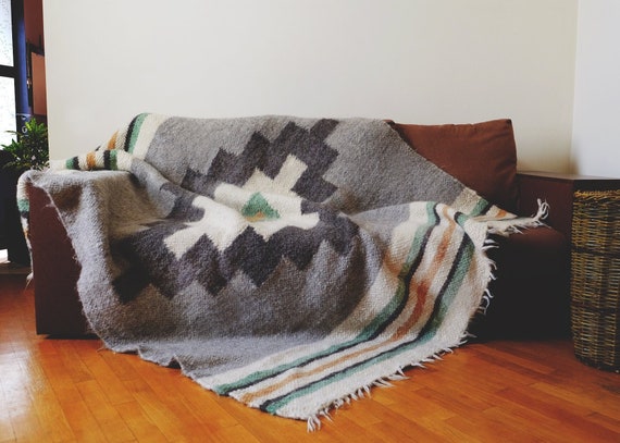 Handmade Wool Weighted Blanket: Organic Chunky Knit Throw