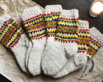 Wool socks, Knitted socks for women, Knit wool socks, Woolen socks, Folk socks, Socks with patterns, Knitted wool socks, Thick wool socks