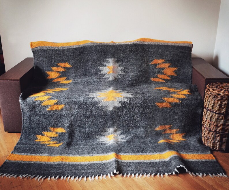 Wool blanket/Bedspread/Weighted blanket/Mexican Etsy