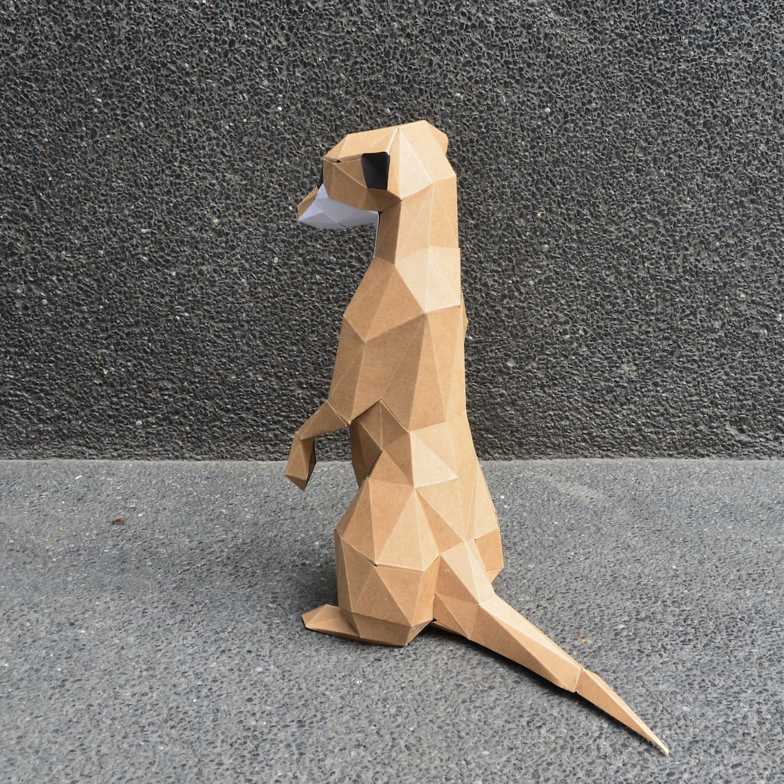 LITTLE MEERKAT Articraft polygonal paper origami art Etsy
