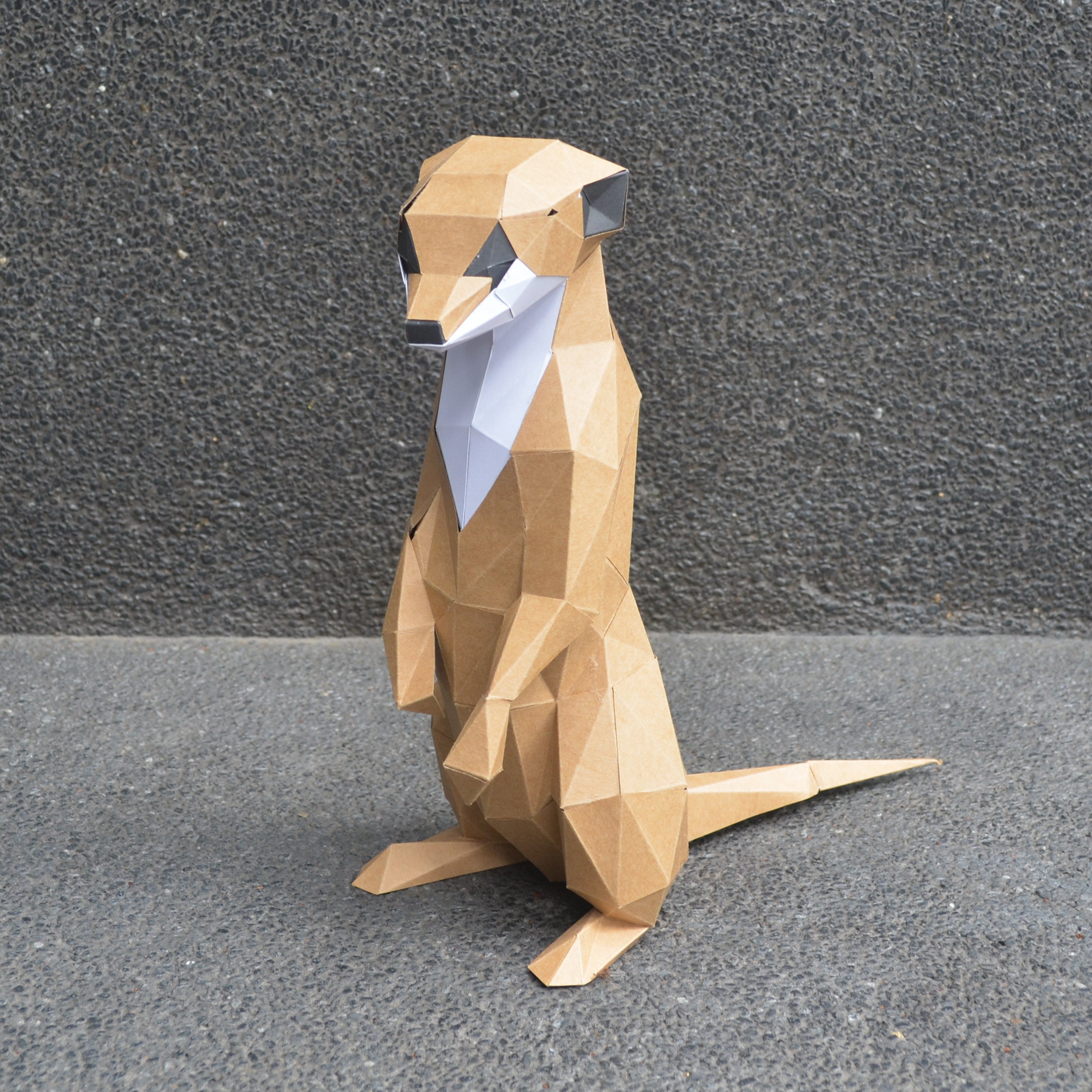 LITTLE MEERKAT Articraft polygonal paper origami art Etsy