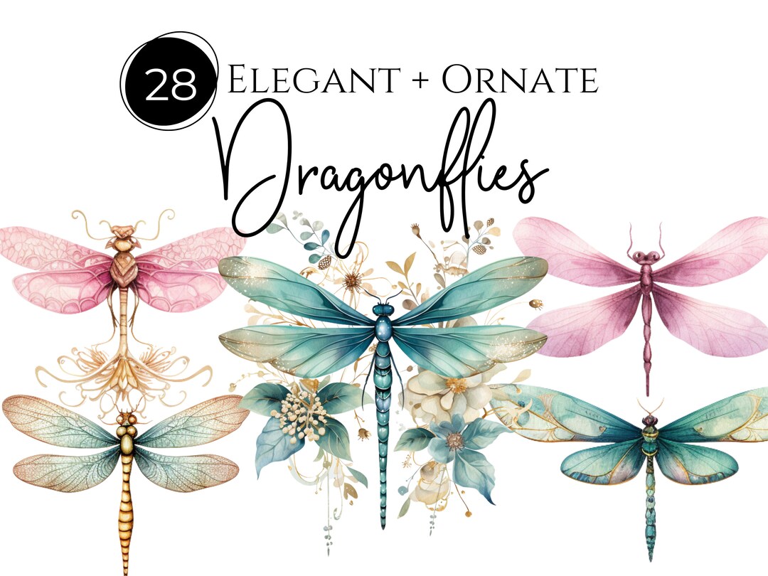 Watercolor Dragonflies Clipart | Dragonfly Art, Painted Dragonfly ...